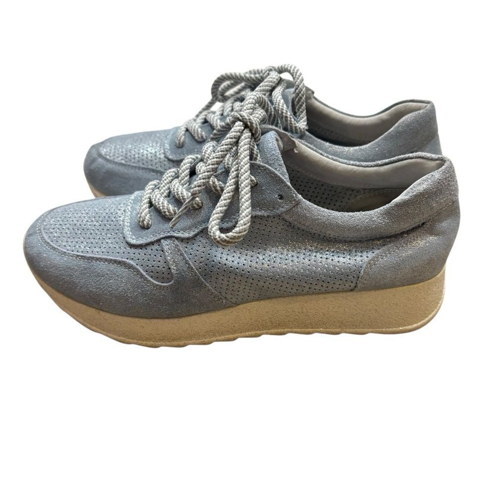 Ladies Baden Anitstress High‎ Quality Blue Sparkle Lace Up Shoes Size 37 (US 6)